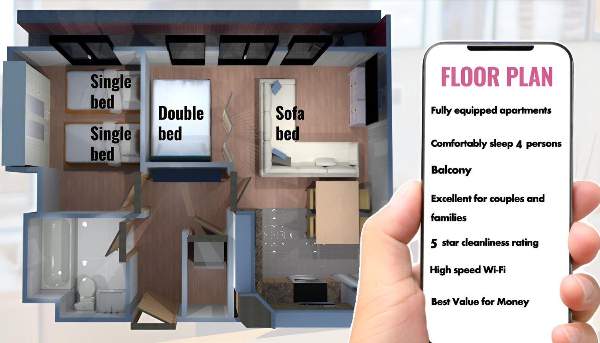 Sidemersey Livings- Convenient 1-Bedroom Flat With A View, Central ลิเวอร์พูล ภายนอก รูปภาพ